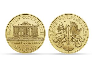 Bécsi Filharmonikusok arany érme 1 unciás