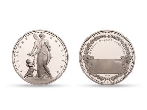 Marriage silver medal (with statue)