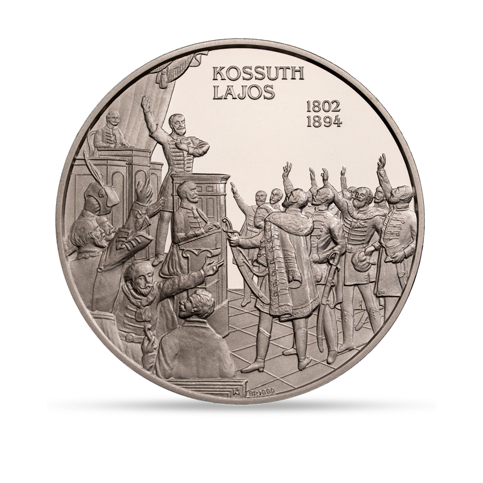 Kossuth Lajos emlékérem 1 unciás ezüst - Image 2