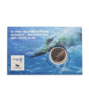 A commemorative version of the HUF-50 circulation coin on the occasion of the 17th FINA World Championships to be held in Hungary, in decorative packaging as first day mint (UNC), 2017